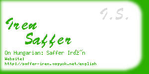 iren saffer business card